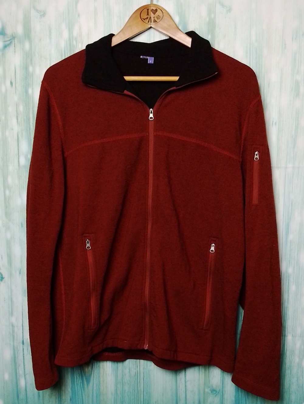 Ibex Lightweight Full Zip Jacket Rust Large